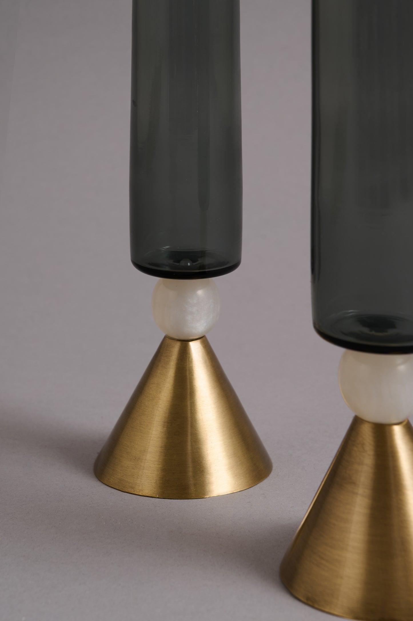 Smoked Taper Candle Holder