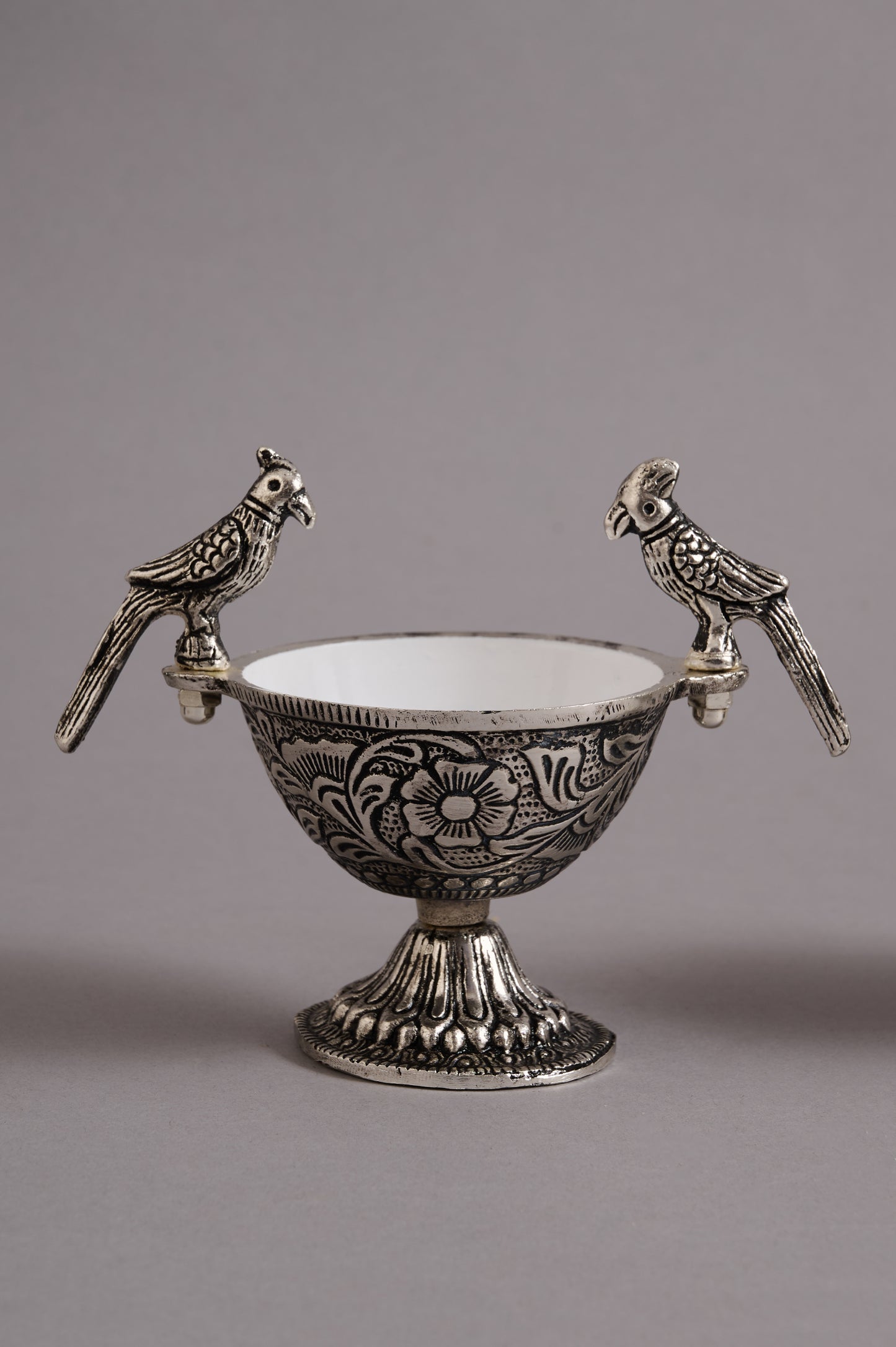 Antique Silver Bird Bowl Set