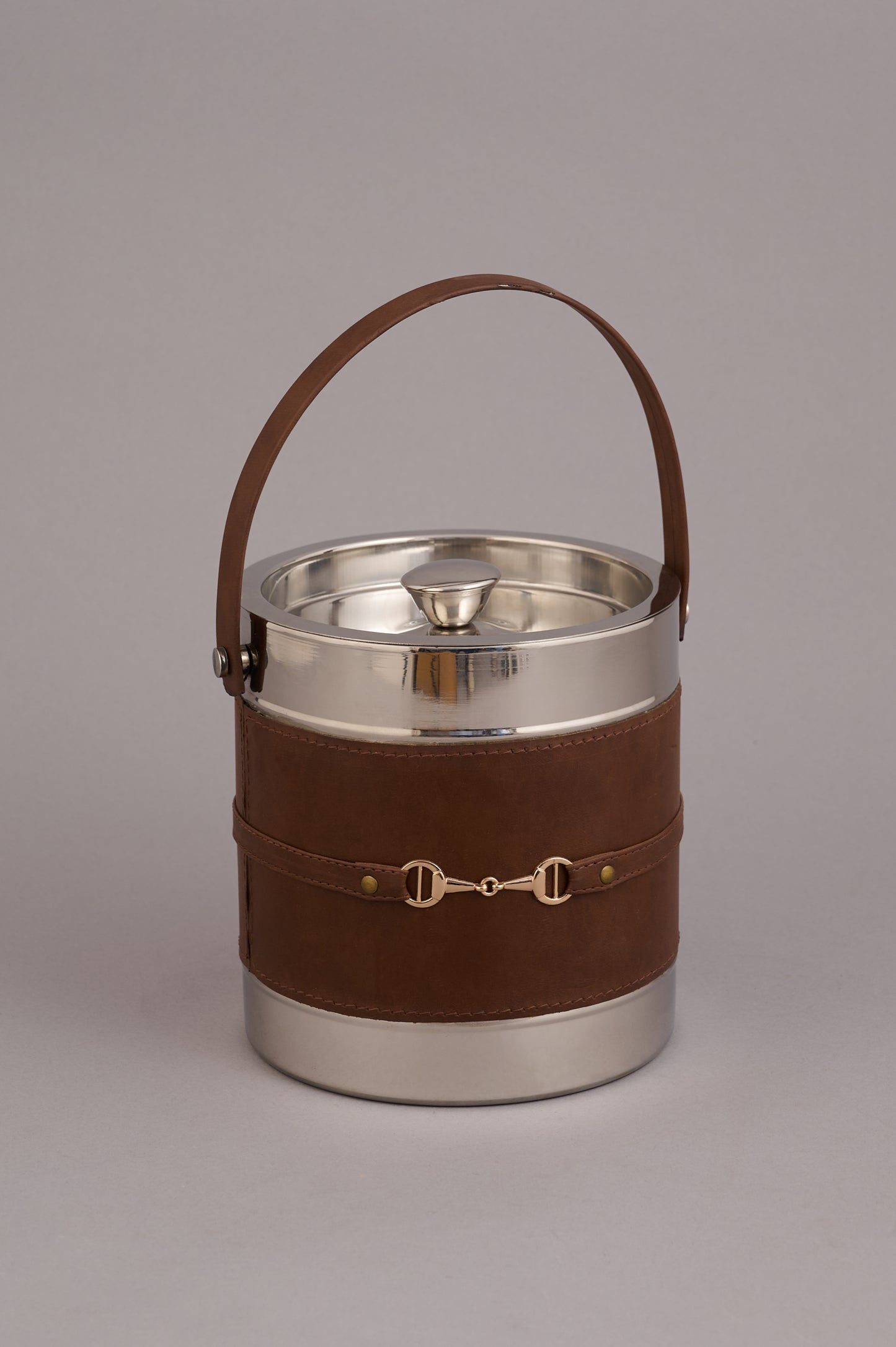 Brown Barware Set with Tray