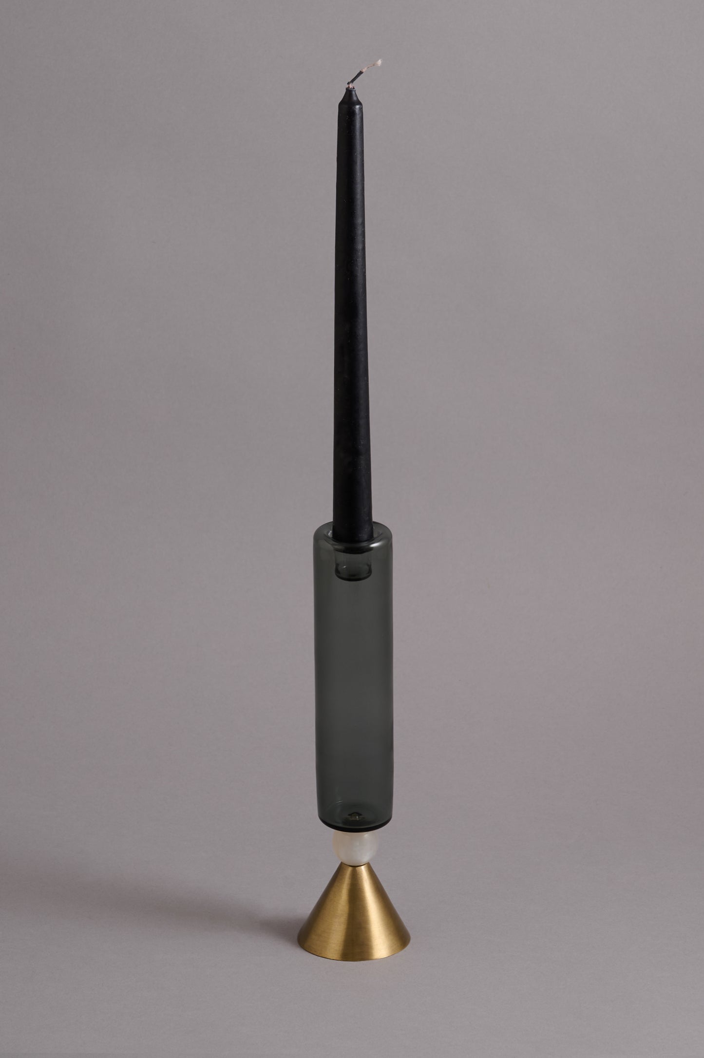 Smoked Taper Candle Holder