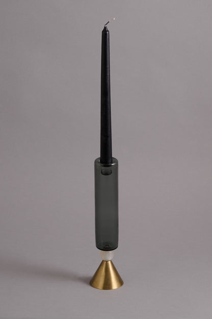 Smoked Taper Candle Holder