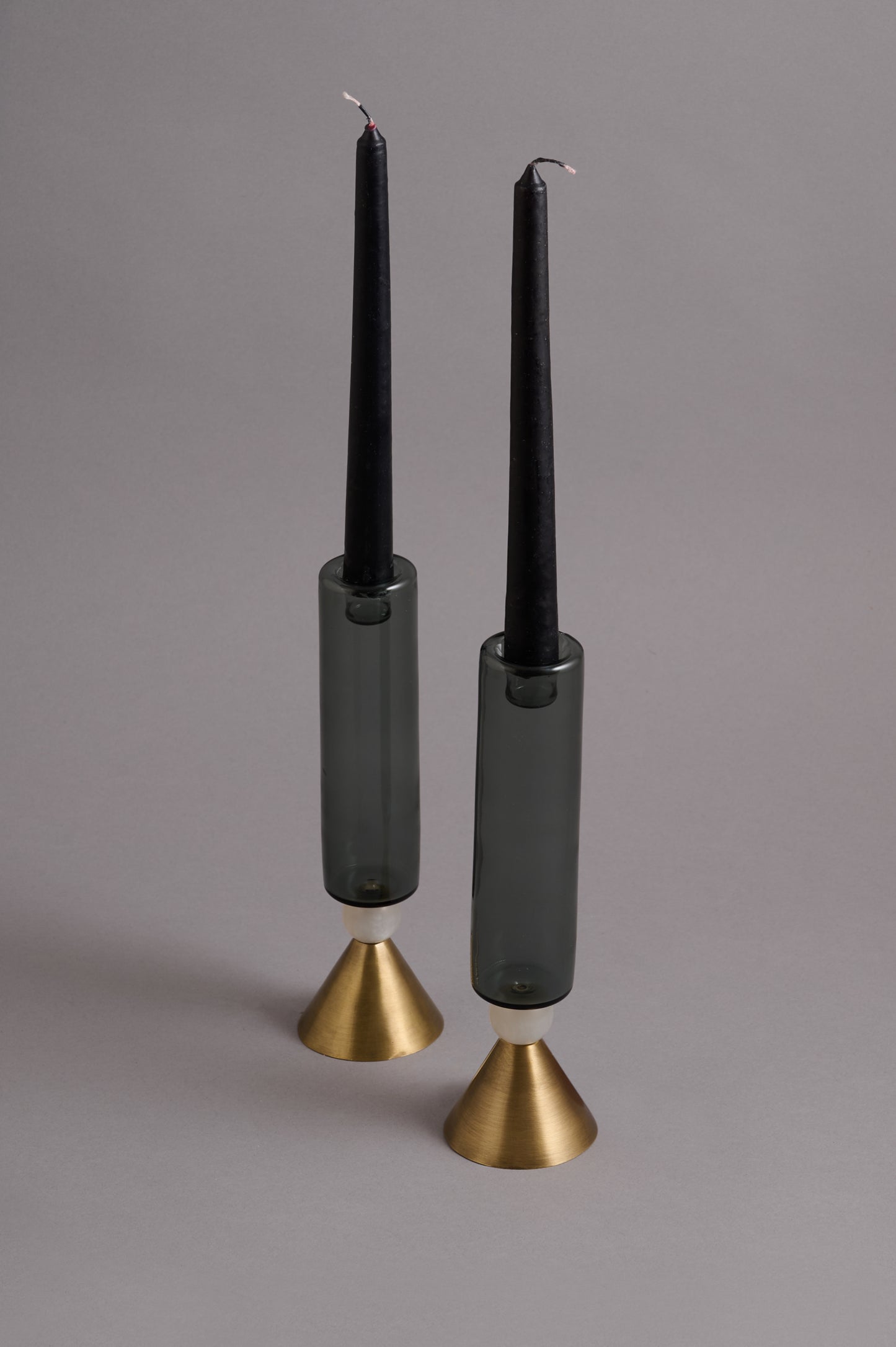 Smoked Taper Candle Holder