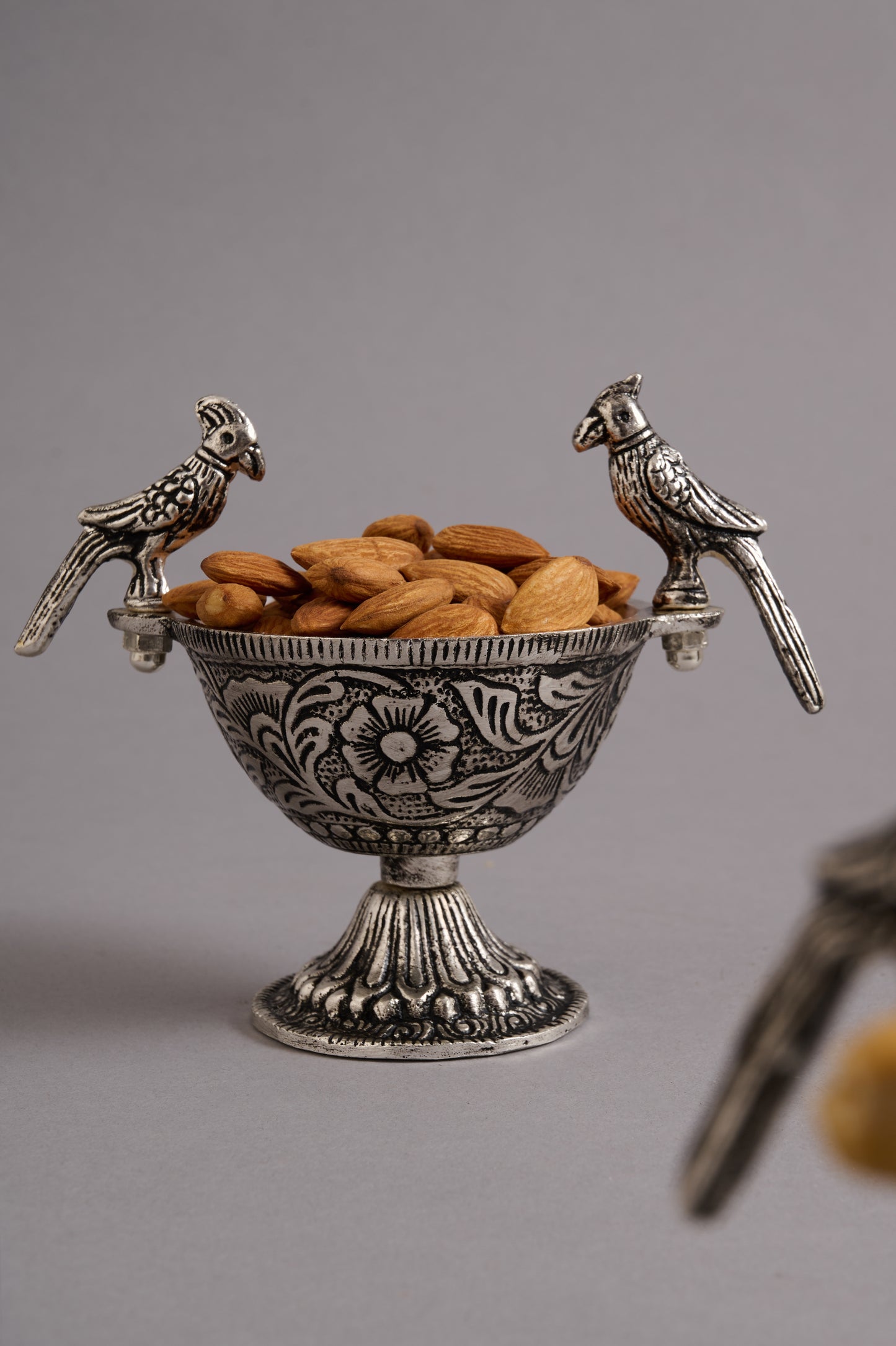 Antique Silver Bird Bowl Set
