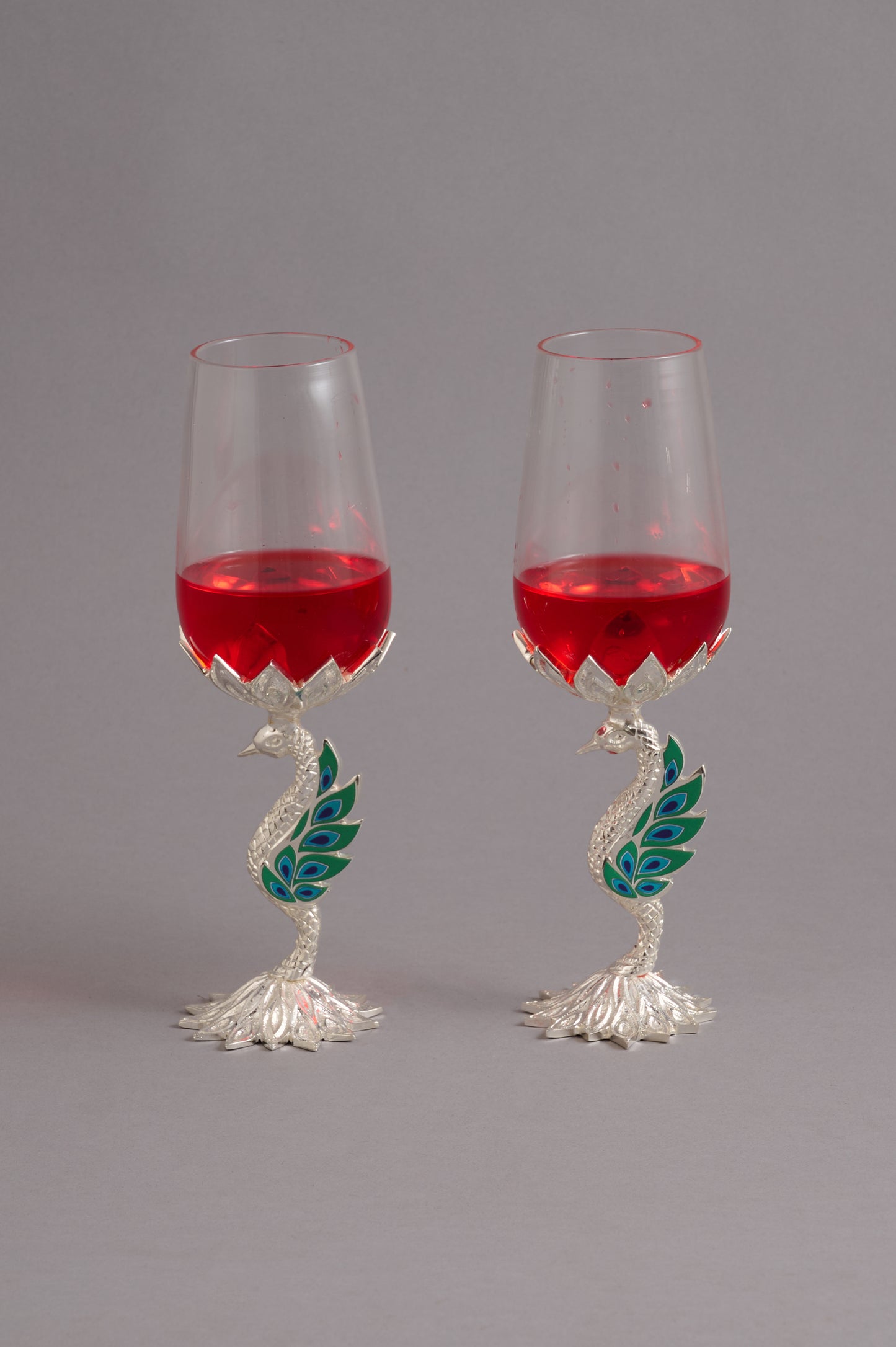 Peacock Wine Glasses
