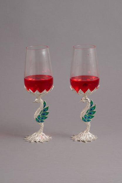 Peacock Wine Glasses