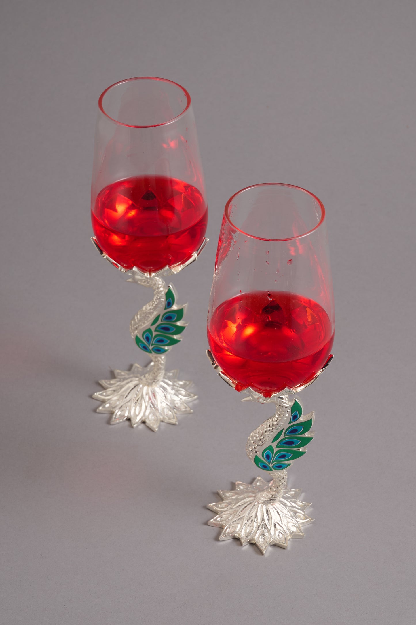 Peacock Wine Glasses
