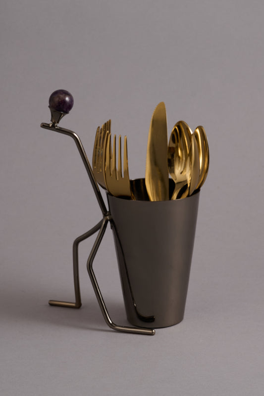 Cutlery Holder with Figure Design