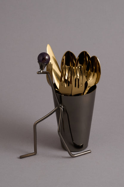 Cutlery Holder with Figure Design