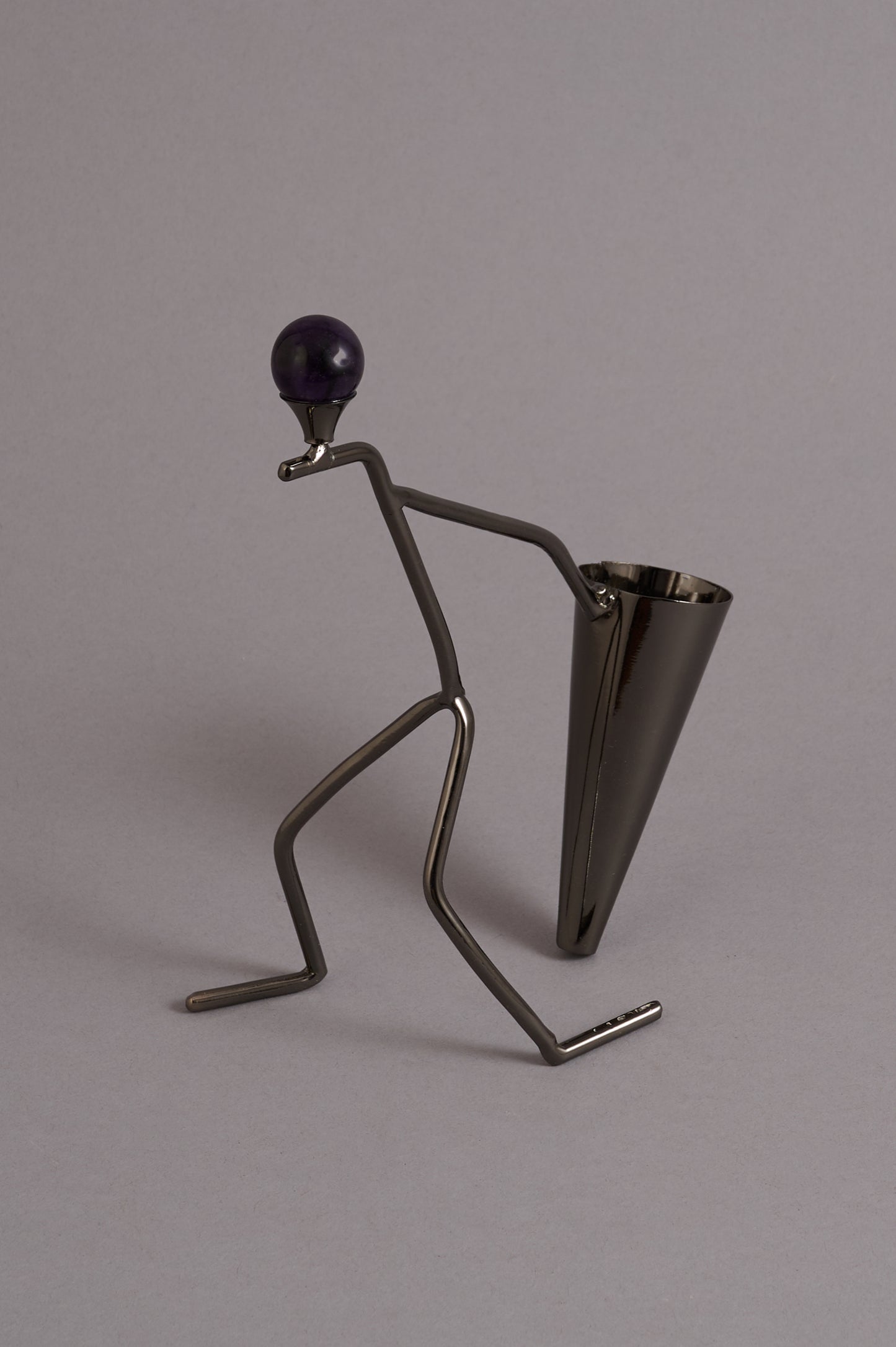 Flower Vase with Figure Design