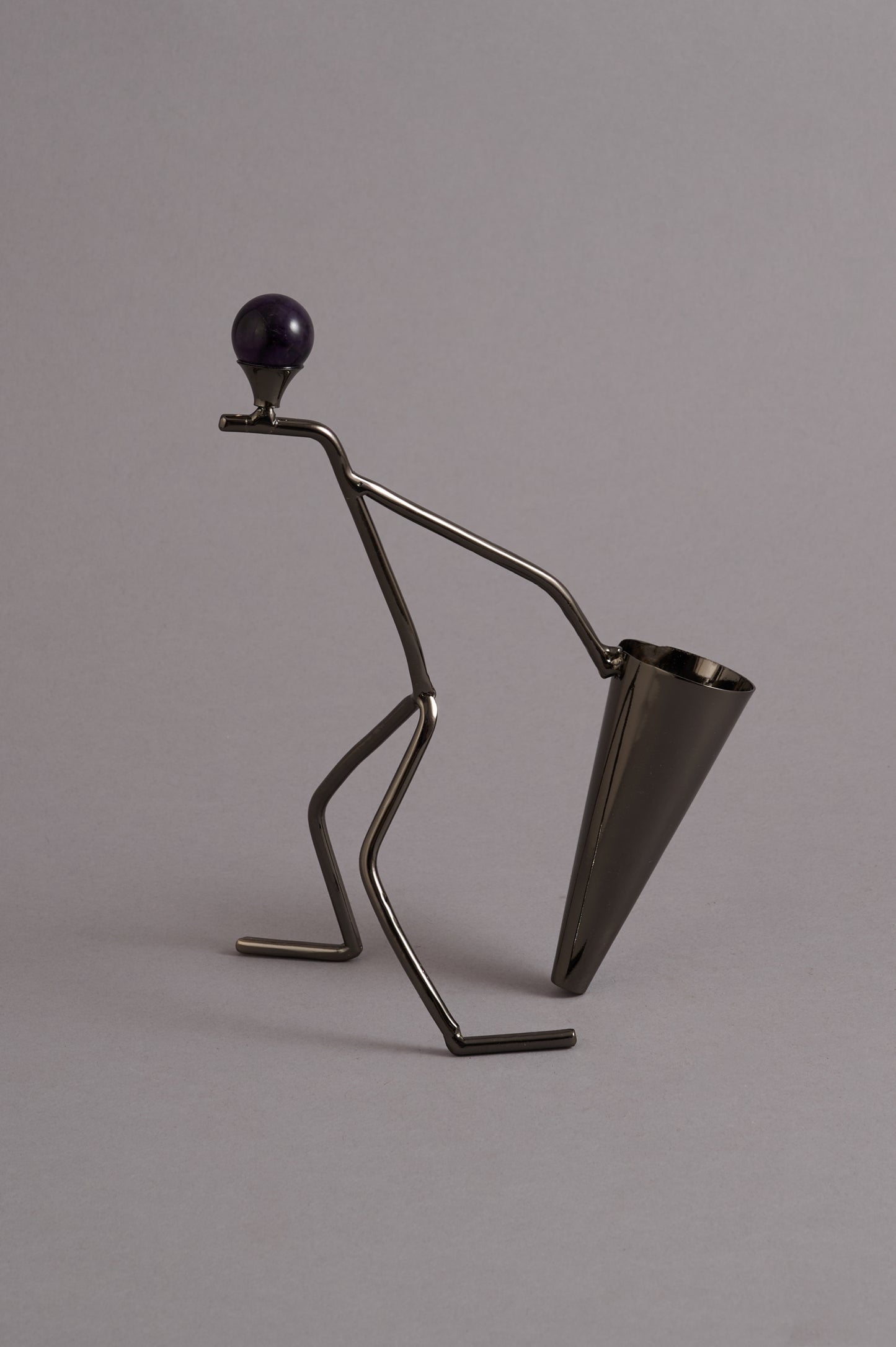 Flower Vase with Figure Design