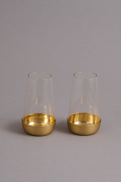 Tapered Brass Glasses