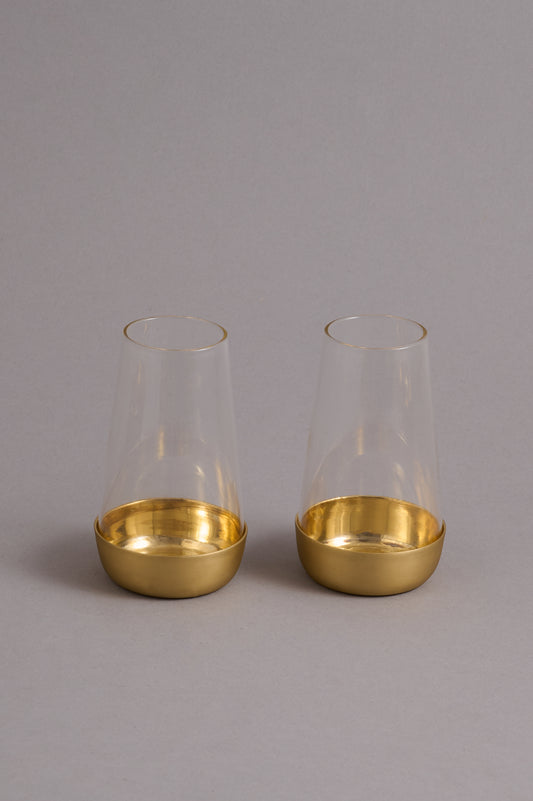 Tapered Brass Glasses
