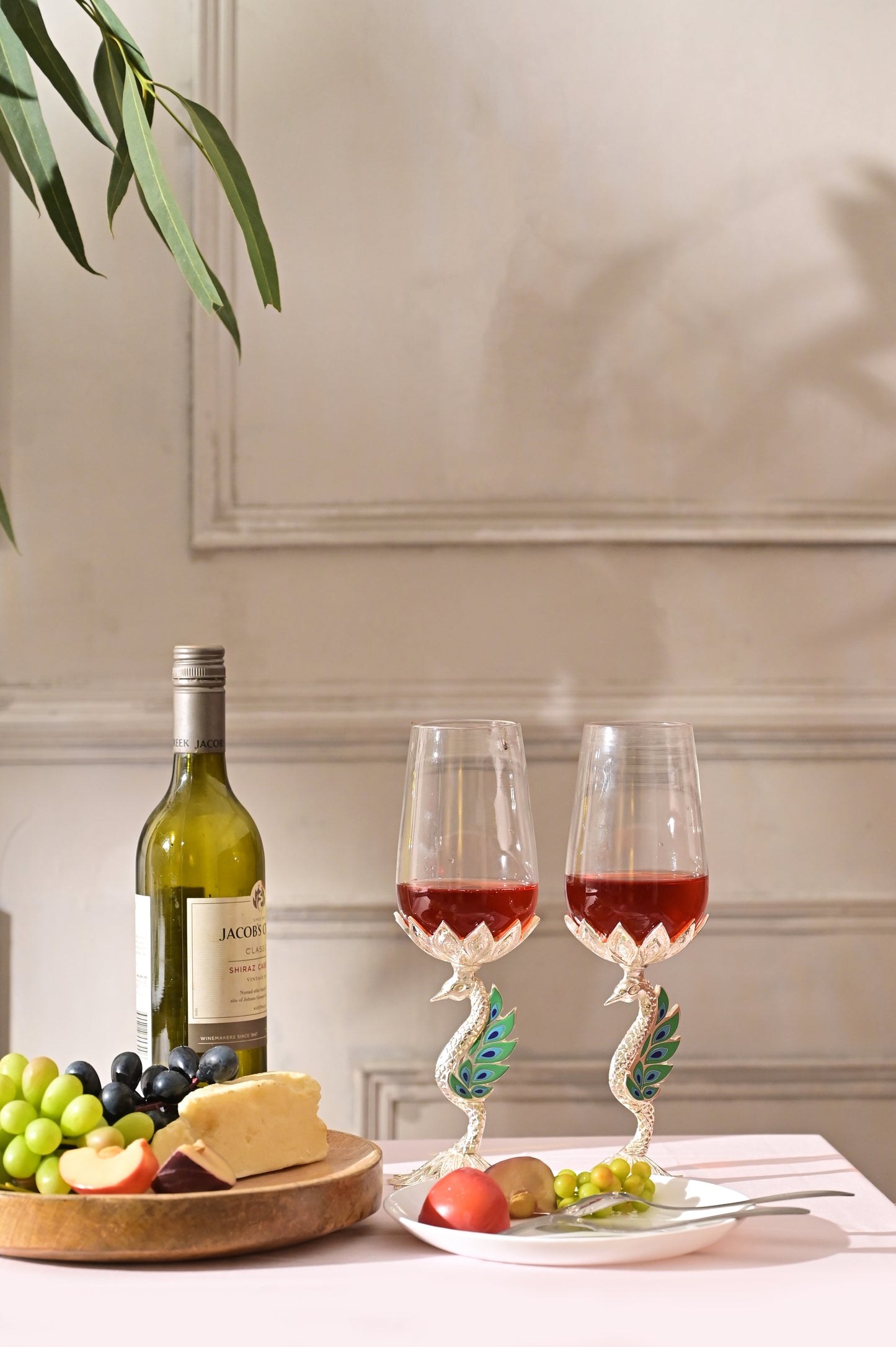 Peacock Wine Glasses