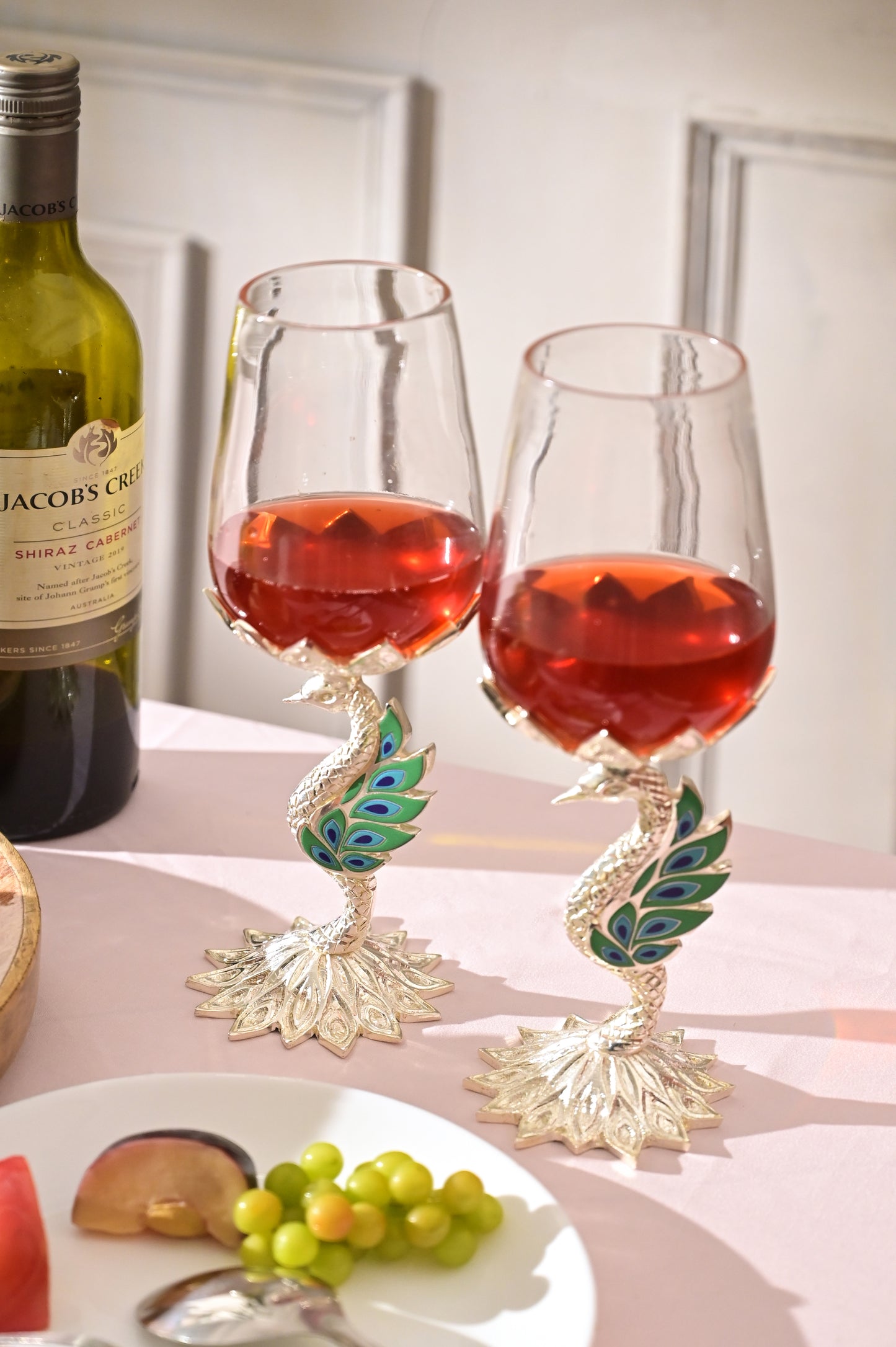 Peacock Wine Glasses