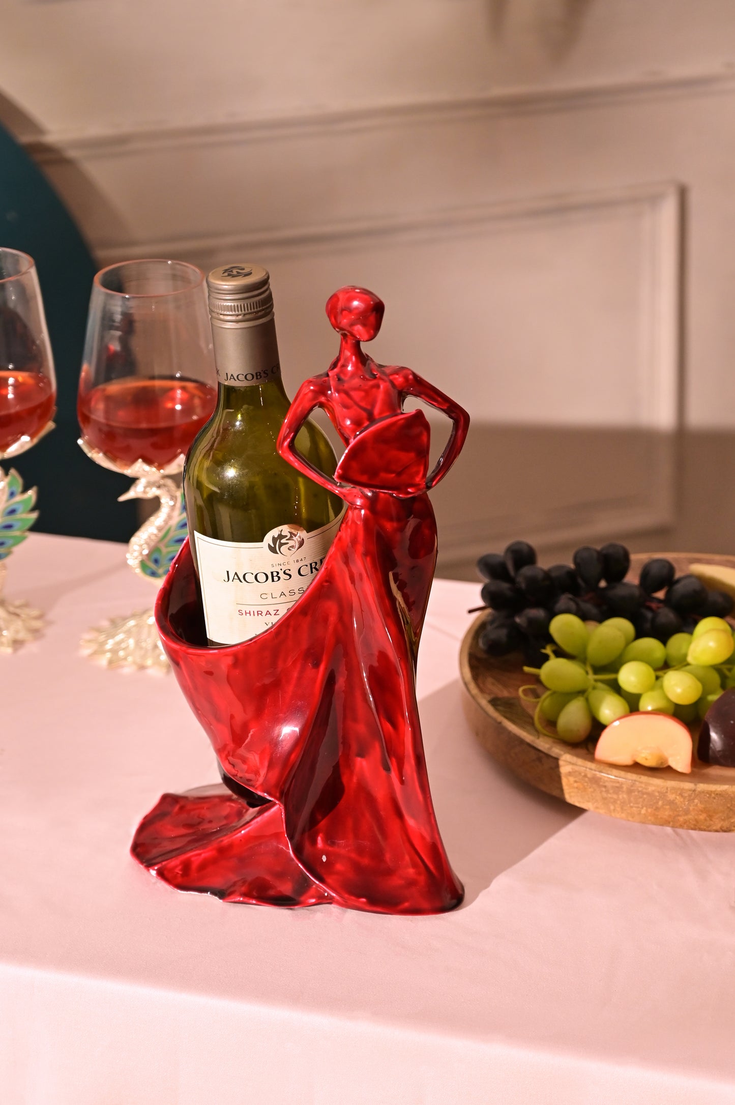 Red Lady Wine Bottle Holder