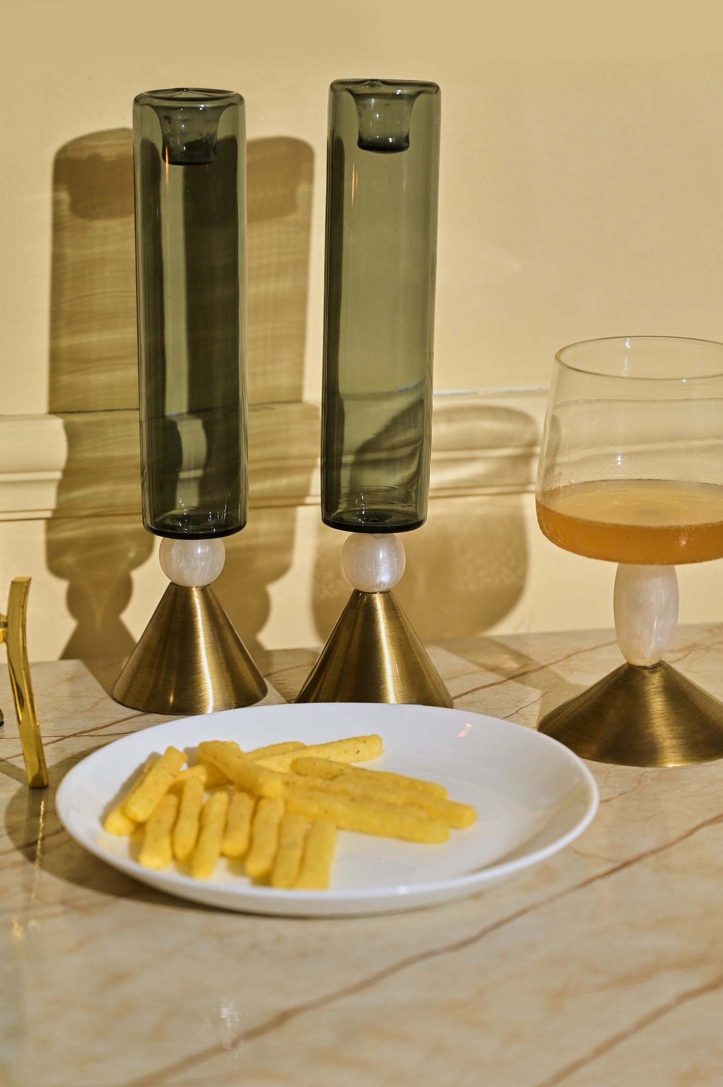 Smoked Taper Candle Holder